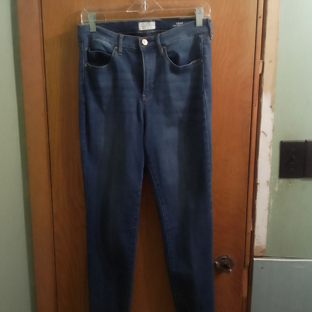 Nichole Miller  Soho High Rise Dark Blue Skinny Jeanscsize 12 X‎ 27" Inseam